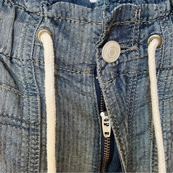 New Free People Angelo Denim Pull On Jeans Pants Drawstring Slouchy XS - Picture 14 of 15
